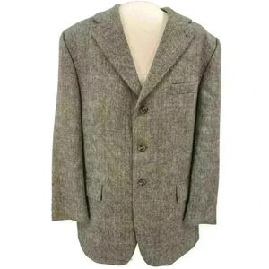 Vintage Chaps Ralph Lauren Sport Coat Men's 44R Wool Brown Three Button Blazer